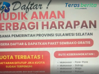 Pemprov Sulsel Siapkan Program Mudik Gratis, Pendaftaran Dibuka 10 Maret di Dishub