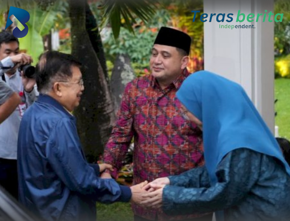 Munafri dan Melinda Aksa Silaturahmi Lebaran ke Rumah Jusuf Kalla, Bahas Arah Pembangunan Makassar